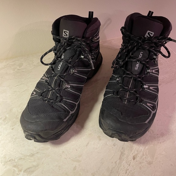 SALOMON X-Ultra Mid GORE-TEX Hiking Boots in Black/Gray Waterproof Performance - Picture 2 of 10